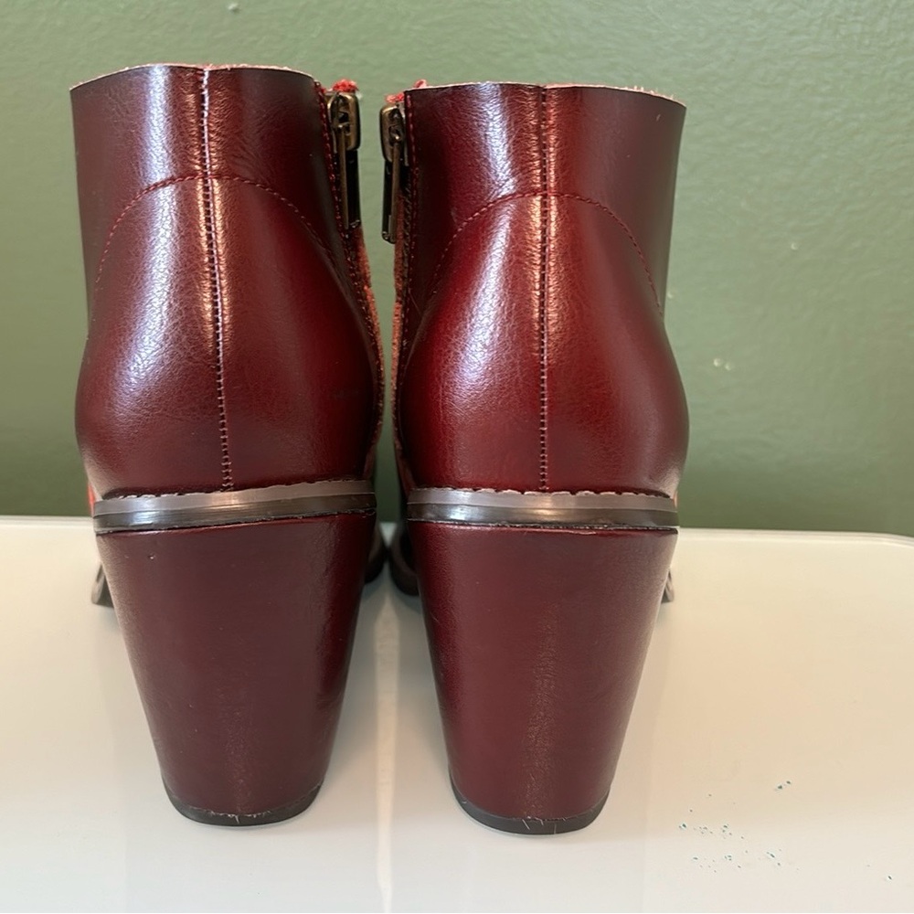 Farylrobin For Free People Red Booties Women’s Si… - image 4